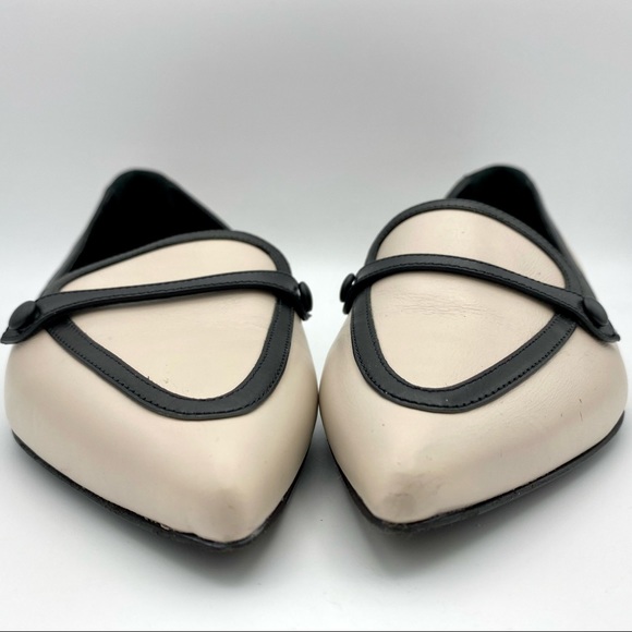 💗Marion Parke Natalie Leather Pointed Toe Flat Loafer - Picture 5 of 10